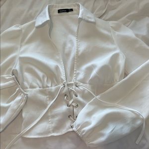 Sexy business shirt with corset